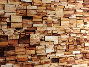 art wall of wooden planks 3d 3D Model