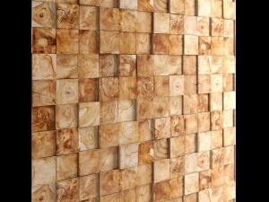 mosaic wood panel 3d set 3D Модель
