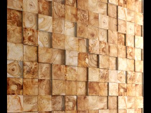 mosaic wood panel 3d set 3D Модель