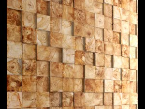 mosaic wood panel 3d set 3D Model
