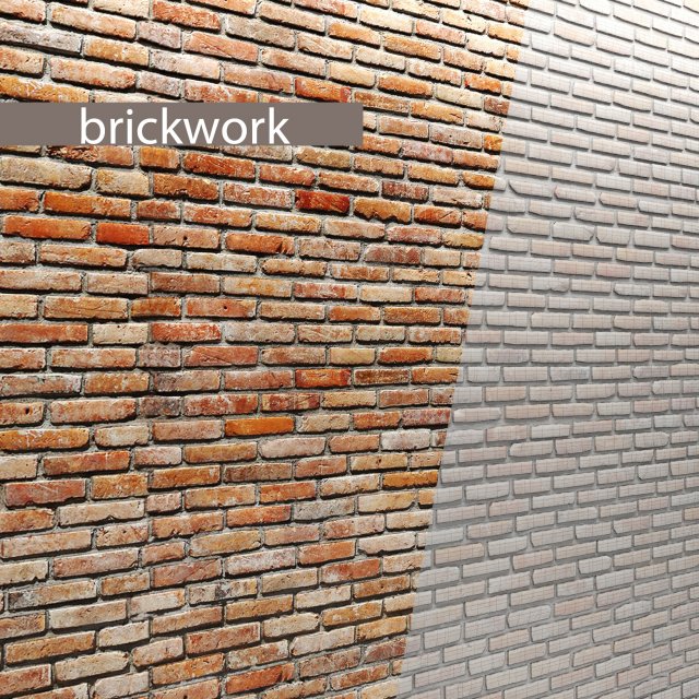 bricks wall 3d 3D Model .c4d .max .obj .3ds .fbx .stl .blend 