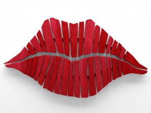 wall art lips 3D 모델