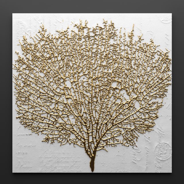 panel painting 3d coral Modelo 3D .c4d .max .obj .3ds .fbx .stl .blend 