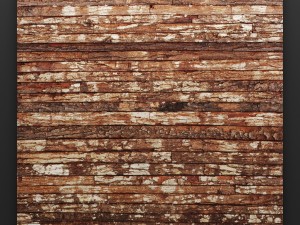 art wall of wooden planks 3d 3D Model