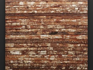 parete artistica di assi di legno 3d Modello 3D