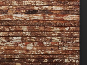 art wall of wooden planks 3d 3Dモデル