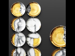 wall decoration of the dishes fornasetti 3D 模型