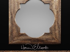 howard elliott raymus hammered silver mirror 3D Model
