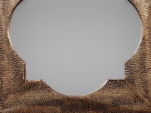 howard elliott raymus hammered silver mirror Modello 3D
