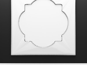 howard elliott raymus hammered silver mirror Modello 3D