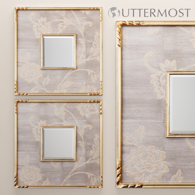 evelyn square mirror uttermost Model 3D .c4d .max .obj .3ds .fbx .stl .blend 