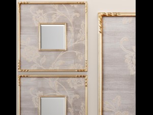 evelyn square mirror uttermost Model 3D