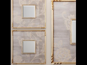 evelyn square mirror uttermost Model 3D