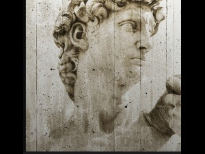 david street art wall mural 3D Model