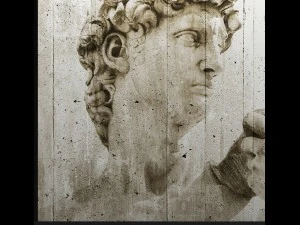 david street art wall mural 3D Model