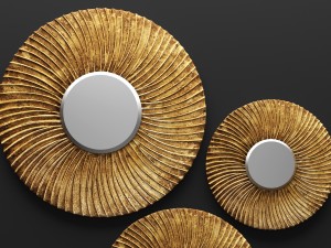 piece swirl mirror set 3D मॉडल