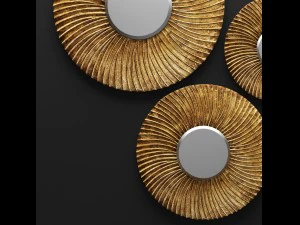 piece swirl mirror set 3D Model