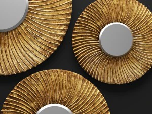 piece swirl mirror set 3D Model