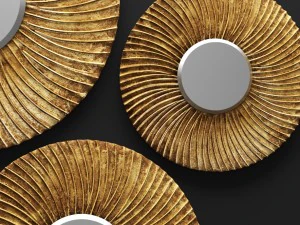 piece swirl mirror set 3D Model