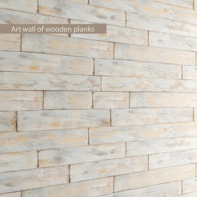 art wall of wooden planks 3d Modello 3D .c4d .max .obj .3ds .fbx .stl .blend 