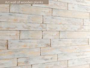 art wall of wooden planks 3d 3D Model