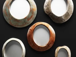 Ensemble de miroirs abstraits Alexa 5 pi&egrave;ces par imax Modèle 3D