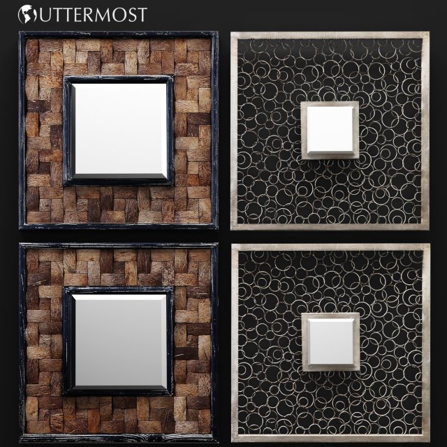 colusa barros wall mirror by uttermost 3D 모델 .c4d .max .obj .3ds .fbx .stl .blend 