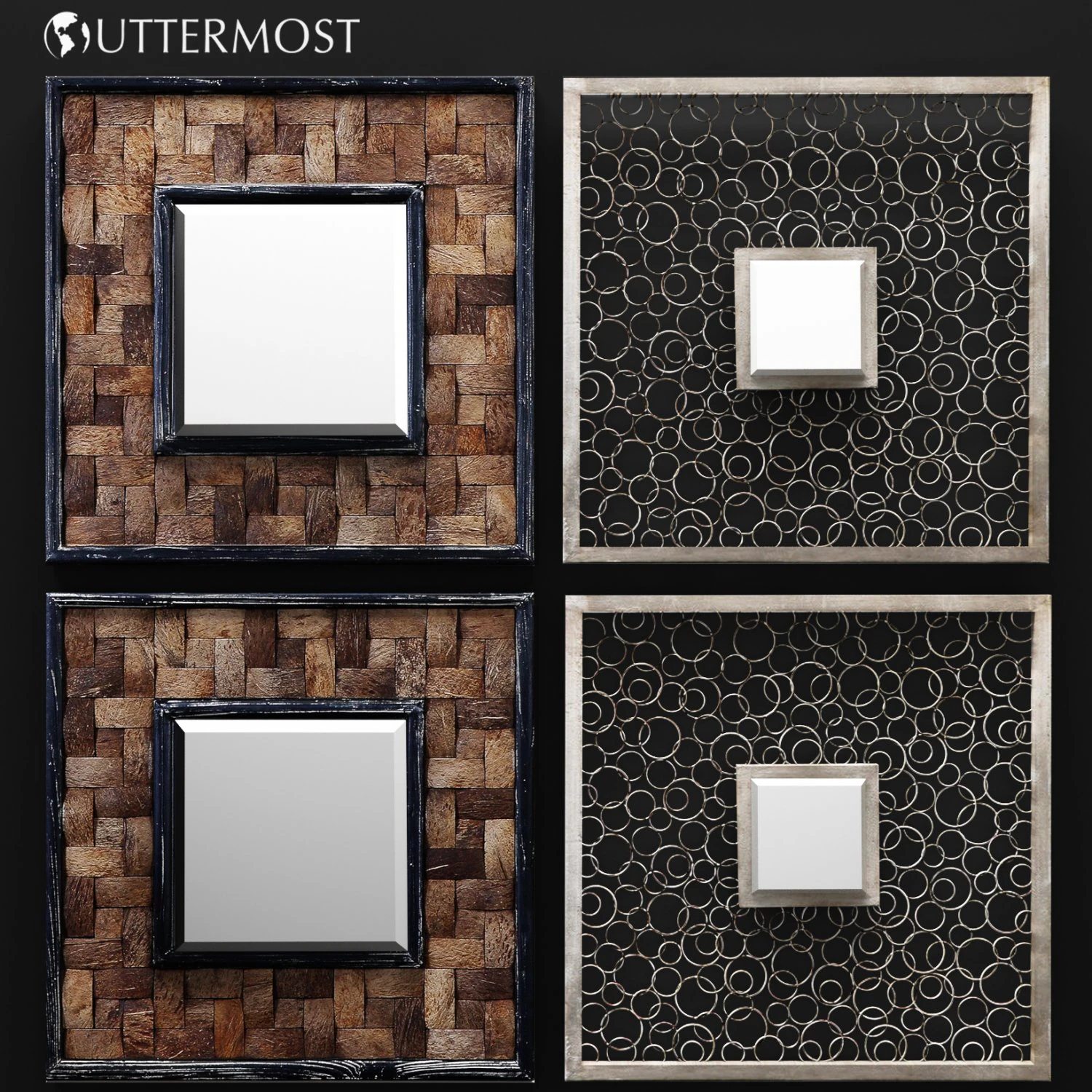 colusa barros wall mirror by uttermost 3D Model .c4d .max .obj .3ds .fbx .stl .blend 