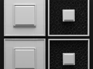 colusa barros wall mirror by uttermost 3D Model