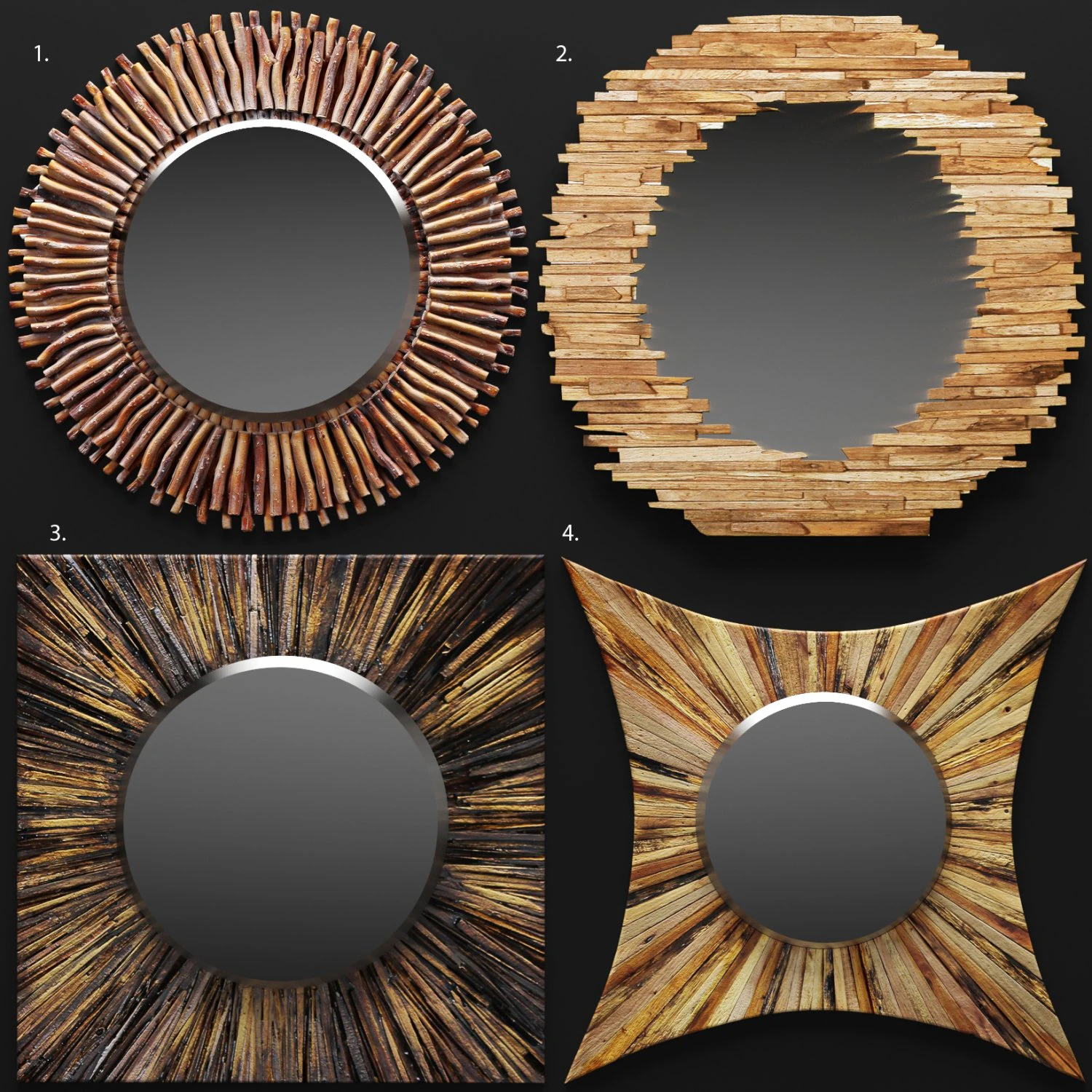 mirror set 3d 3D Model .c4d .max .obj .3ds .fbx .stl .blend 