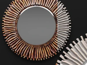 piper wall mirror by wildon home 3D Model