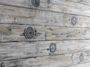 art wall of wooden planks 3d 3D Model