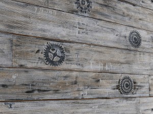 art wall of wooden planks 3d 3D Model