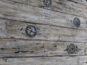 art wall of wooden planks 3d 3D Model