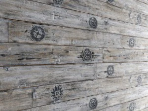 art wall of wooden planks 3d 3D Model