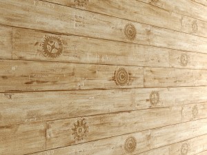 art wall of wooden planks 3d 3D Model