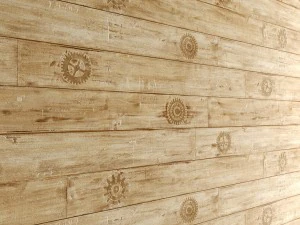 art wall of wooden planks 3d 3D Model