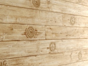 art wall of wooden planks 3d 3D Model
