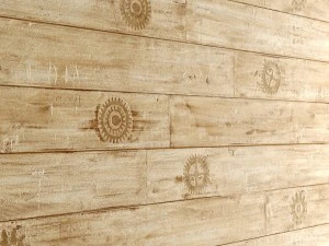 art wall of wooden planks 3d 3D Model