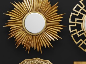 set mirrors Modelo 3D