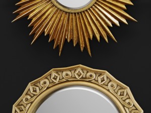 set mirrors Modelo 3D