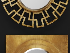 set mirrors Modelo 3D