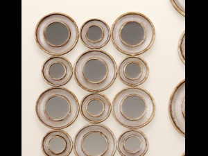vobbia metal circles mirror uttermost Modello 3D