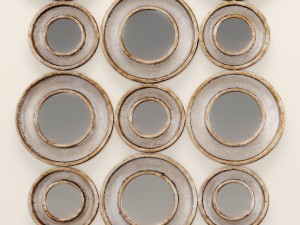 vobbia metal circles mirror uttermost Modello 3D