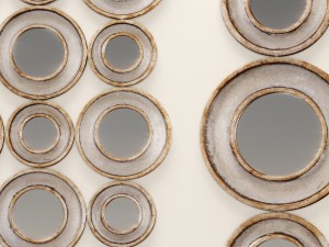 vobbia metal circles mirror uttermost Modello 3D