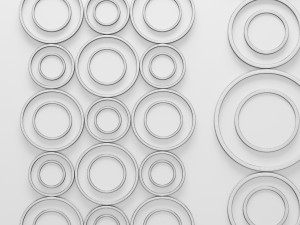 vobbia metal circles mirror uttermost Modello 3D