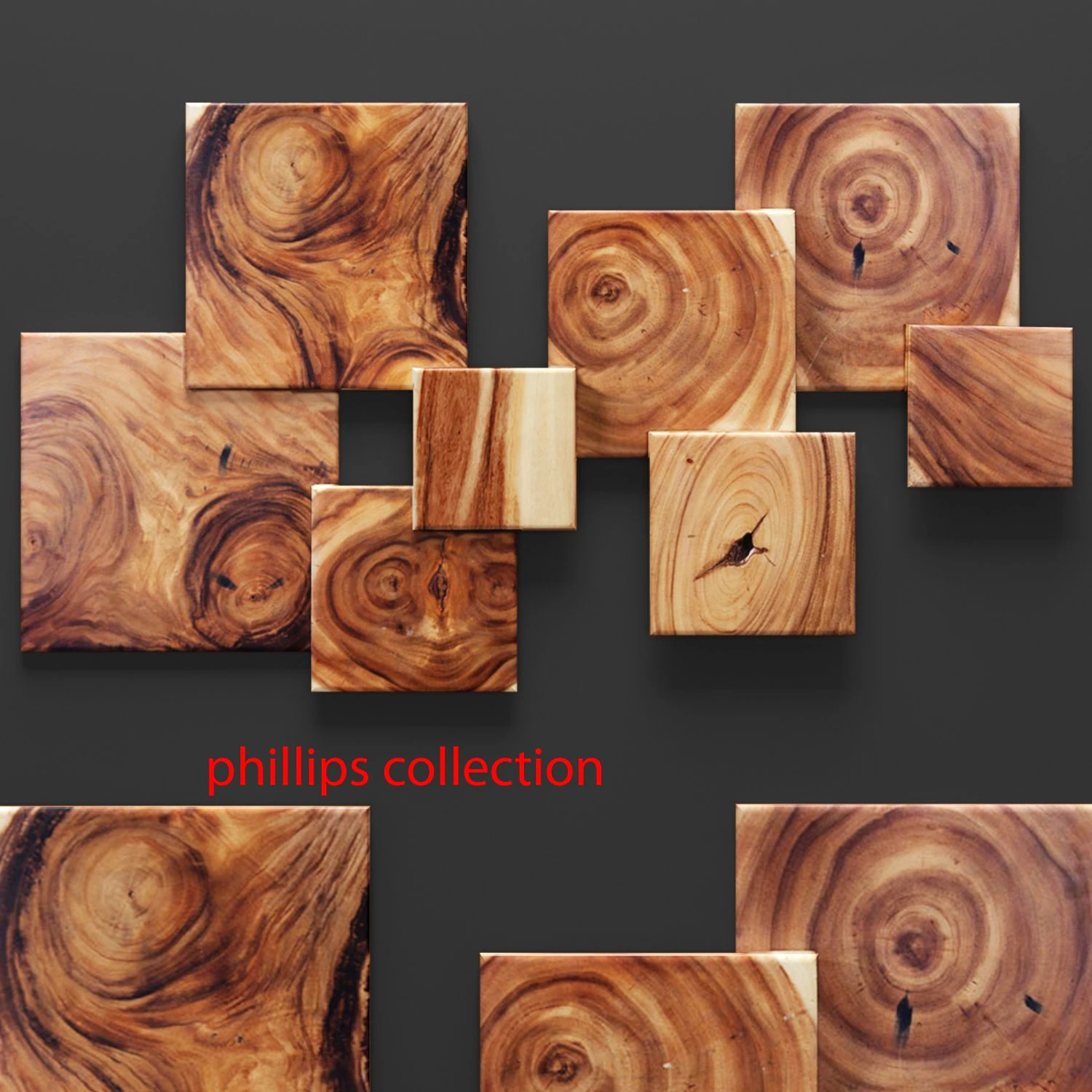 square standout wall art set of 8 3D Model .c4d .max .obj .3ds .fbx .stl .blend 