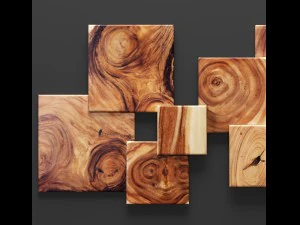 square standout wall art set of 8 3D Model