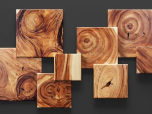 square standout wall art set of 8 3D Model