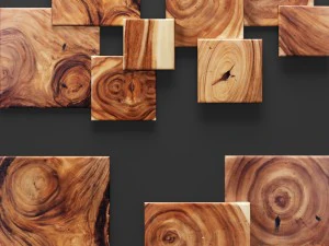 square standout wall art set of 8 3D Model